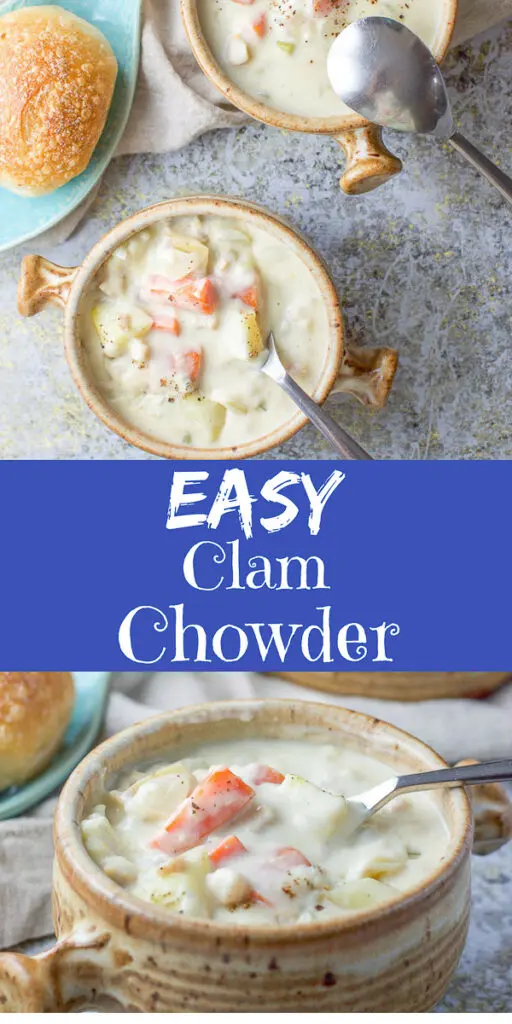 Easy Clam Chowder for Pinterest -1