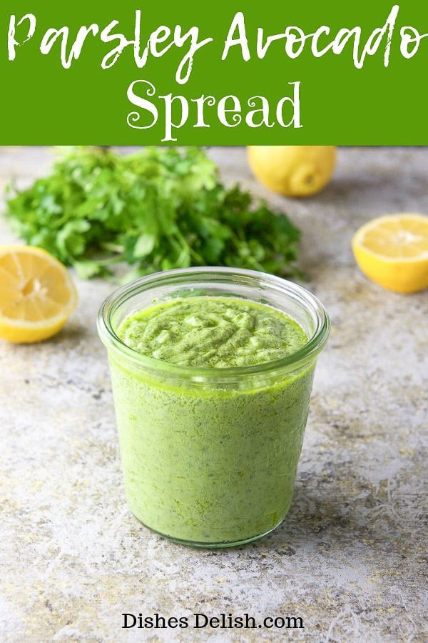 Parsley Avocado Spread for Pinterest