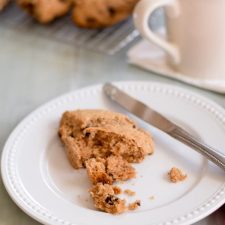 Bites taken out of the chocolate chip scones