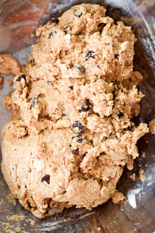 Spelt all mixed and ready to be cut into scones