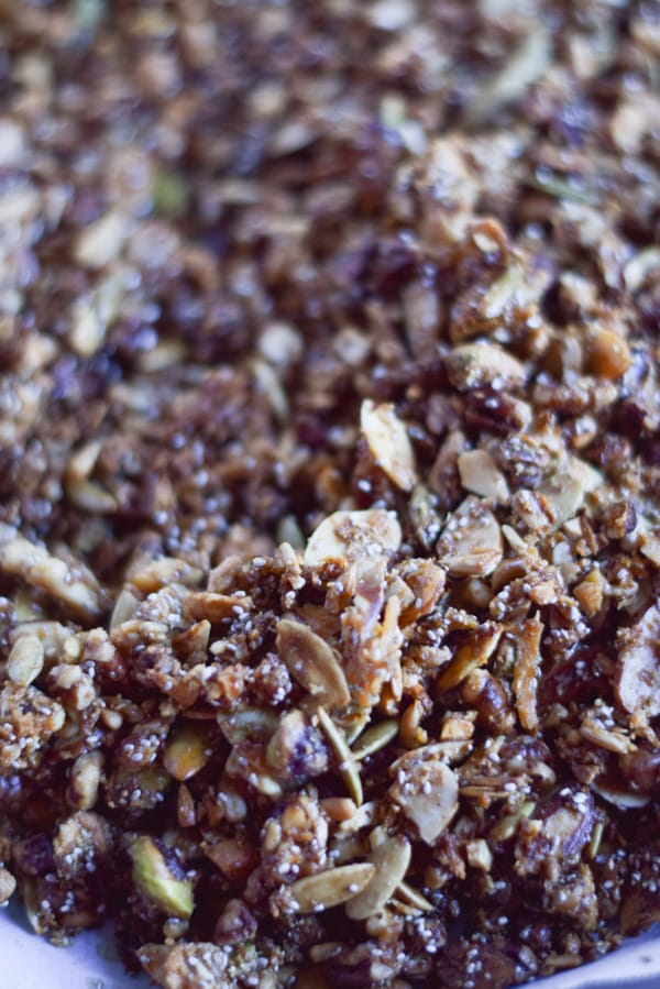 Chocolate added to the granola