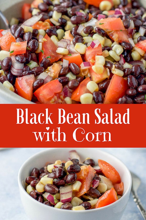 This black bean salad with corn recipe is so nicely balanced that no flavor dominates. The mixture of oil, balsamic vinegar and lime juice perfectly compliments this delicious salad. #beans #blackbeans #salsa #blackbeansalsa #dishesdelish http://ddel.co/bbsalad