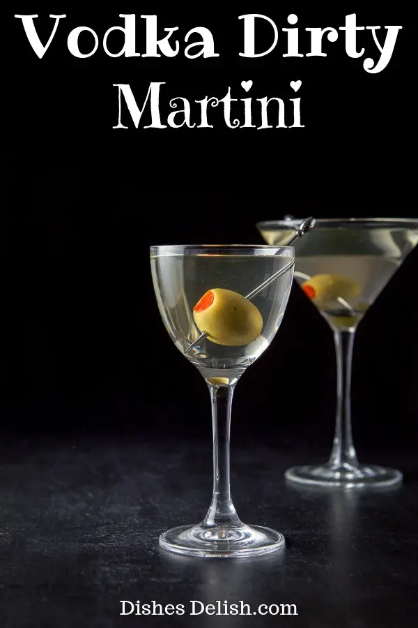 Vodka Dirty Martini for Pinterest