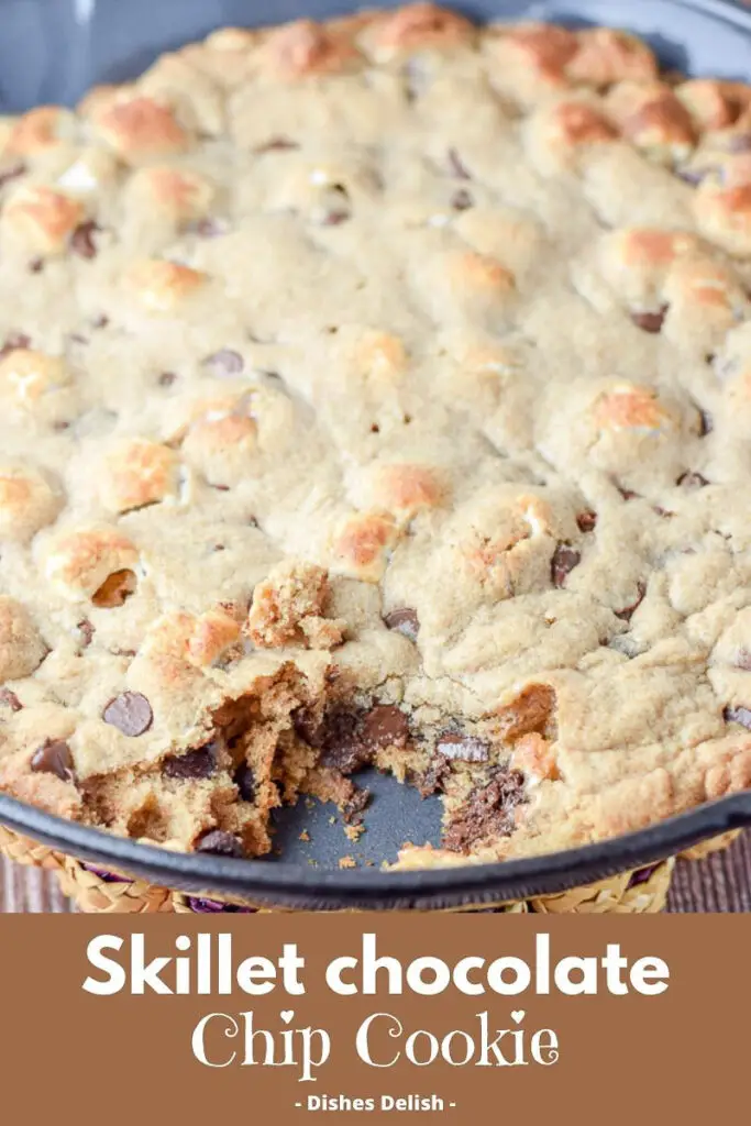 Skillet Chocolate Chip Cookie for Pinterest 2