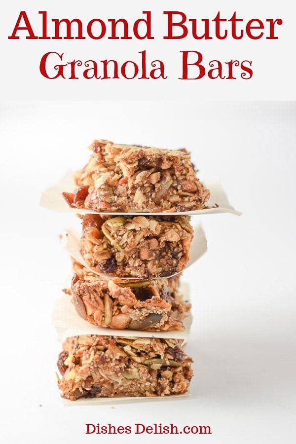 Almond Butter Granola Bars for Pinterest