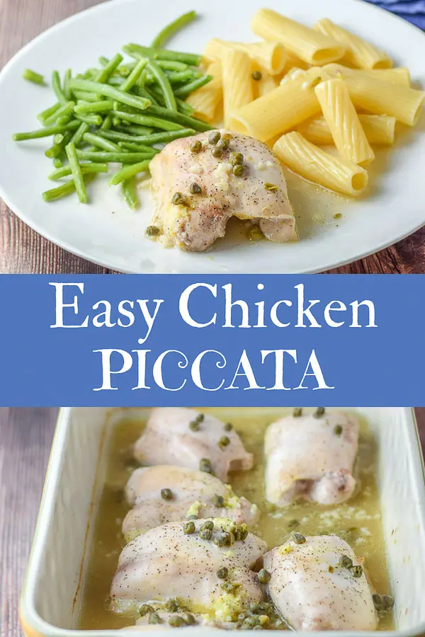 Easy chicken piccata for Pinterest