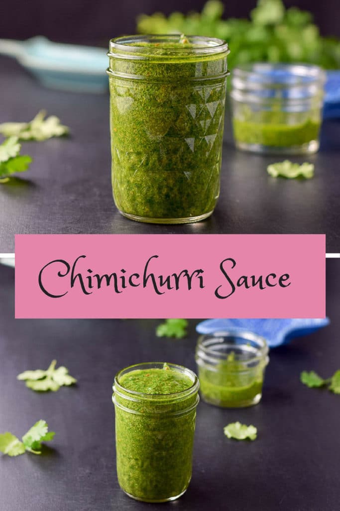 Chimichurri sauce for Pinterest
