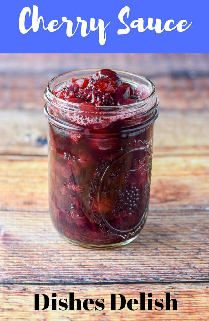 This cherry sauce is so delicious and super easy to make. What makes it so special is there is just a tad of added sugar!