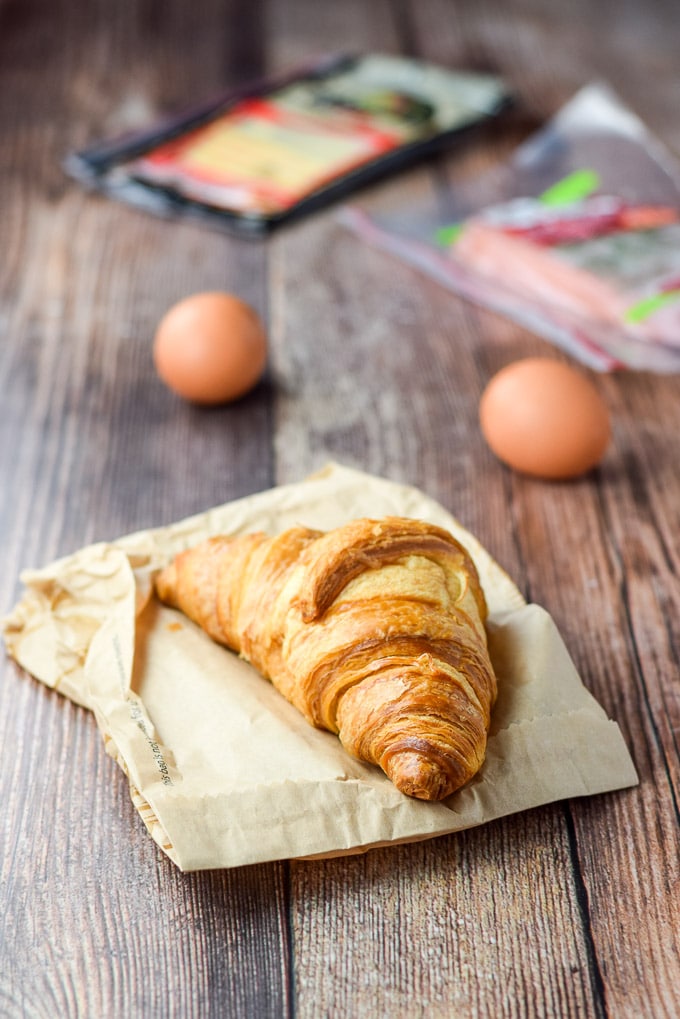 Croissant Sandwich with Ham, Eggs & Cheese Dishes Delish