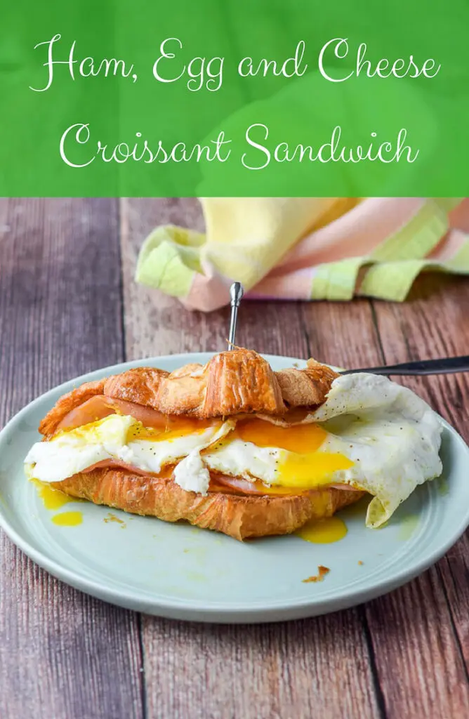 This ham, egg and cheese croissant sandwich is so delicious that you will want it every weekend! It's also perfect to serve at your next brunch!