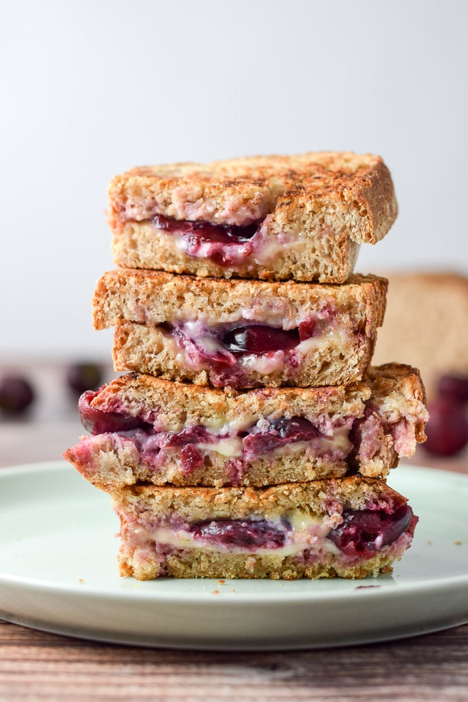 cherry camembert grilled cheese sandwich