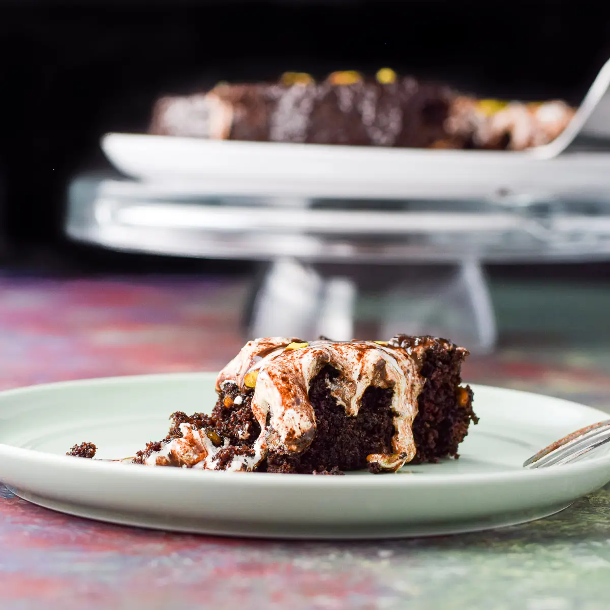 Chocolate Pistachio Cake | Marshmallow and Ganache