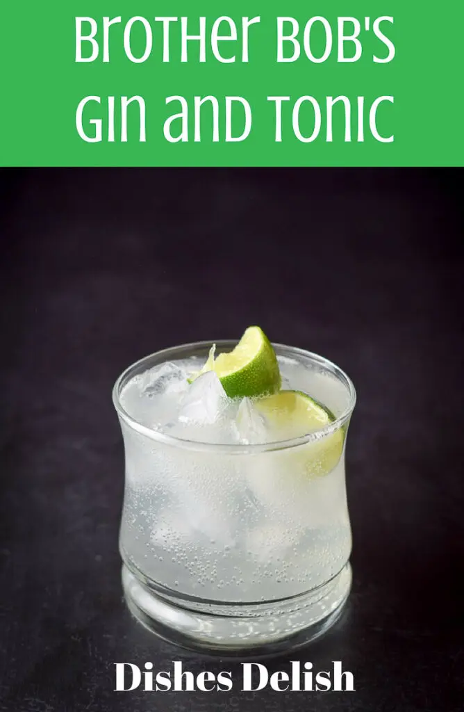 Gin and Tonic Cocktail - My Brother Bob's Basic Recipe - Dishes Delish