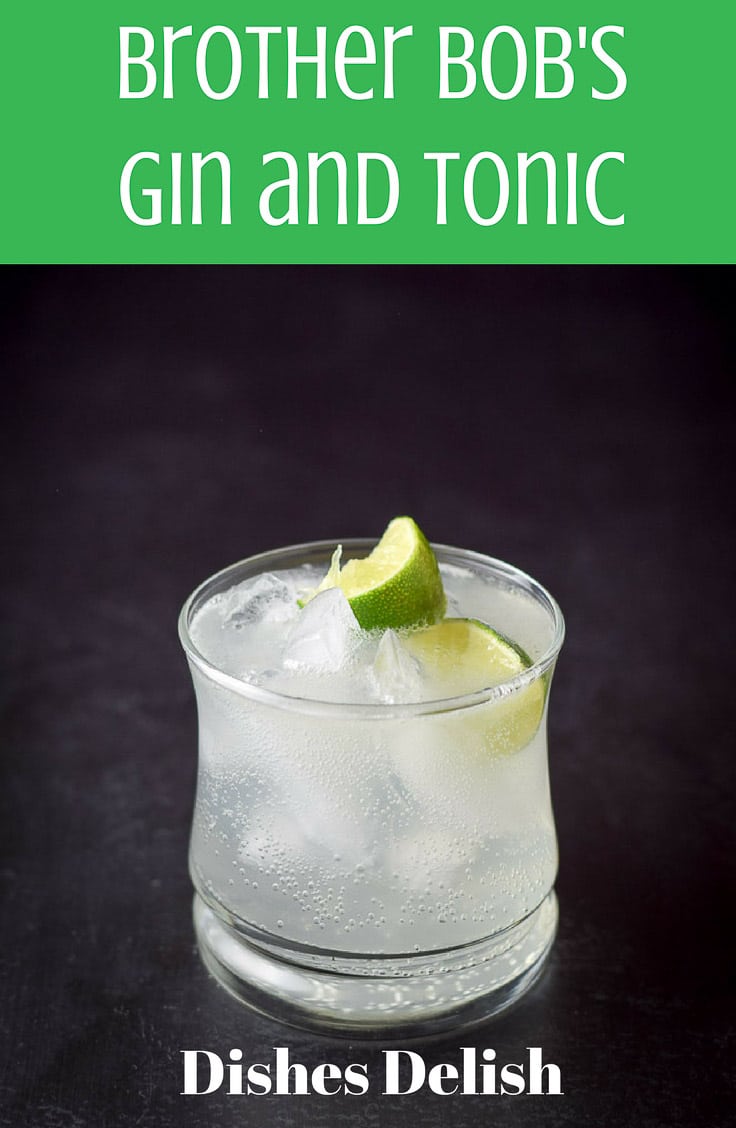 My brother Bob's basic gin and tonic cocktail is so easy, you'll wonder why you haven't made it this way before. It's perfectly refreshing and such a classic! #gin #ginandtonic #cocktail #drink #dishesdelish #dishesdelishcocktails https://ddel.co/bobgintc