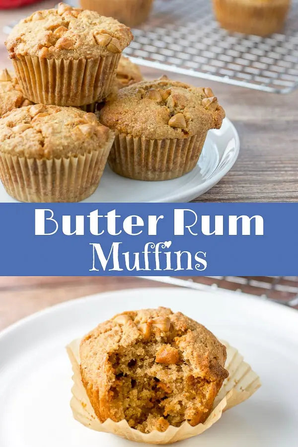 Butter Rum Muffins for Pinterest