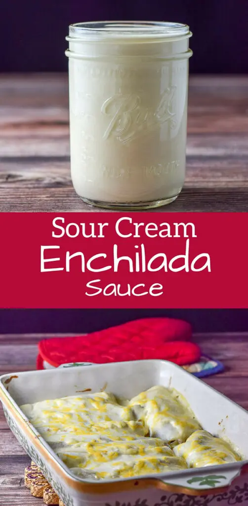 Sour Cream Enchilada Sauce is not only easy to make but it is delicious and versatile!! Drape it on enchiladas, on veggies, on pasta or eat by the spoon. I dare you!