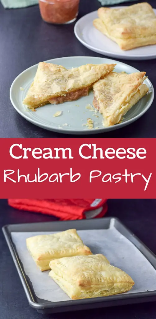 Rhubarb Puff Pastry with Cream Cheese | Dishes Delish