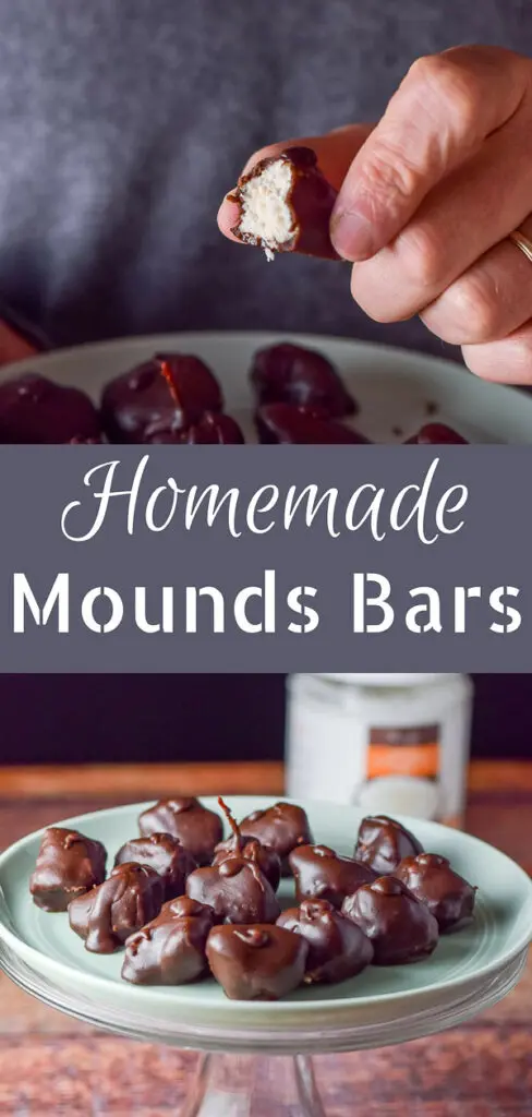 Homemade mounds bars are simply the best! I love them because they have healthy ingredients but don't lack in taste!