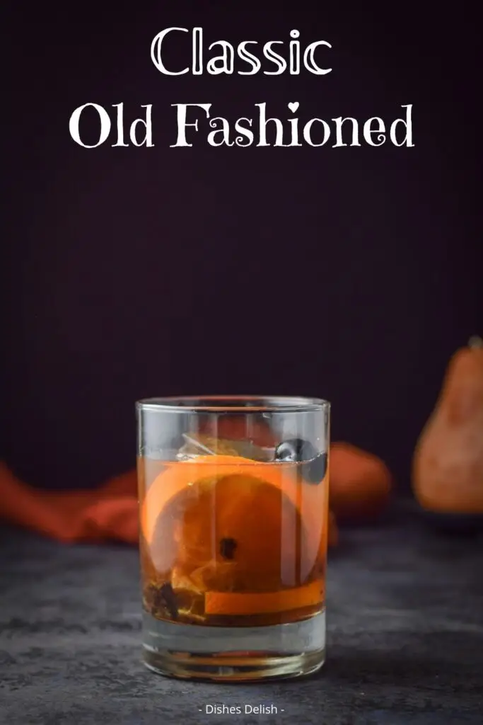 Classic Old Fashioned Cocktail for Pinterest 3