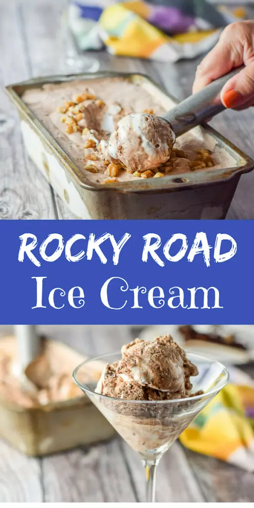 No Churn Rocky Road Ice Cream for Pinterest 3