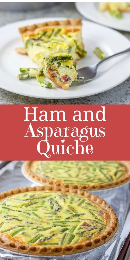 Ham and Asparagus Quiche | Perfect for Brunch | Dishes Delish