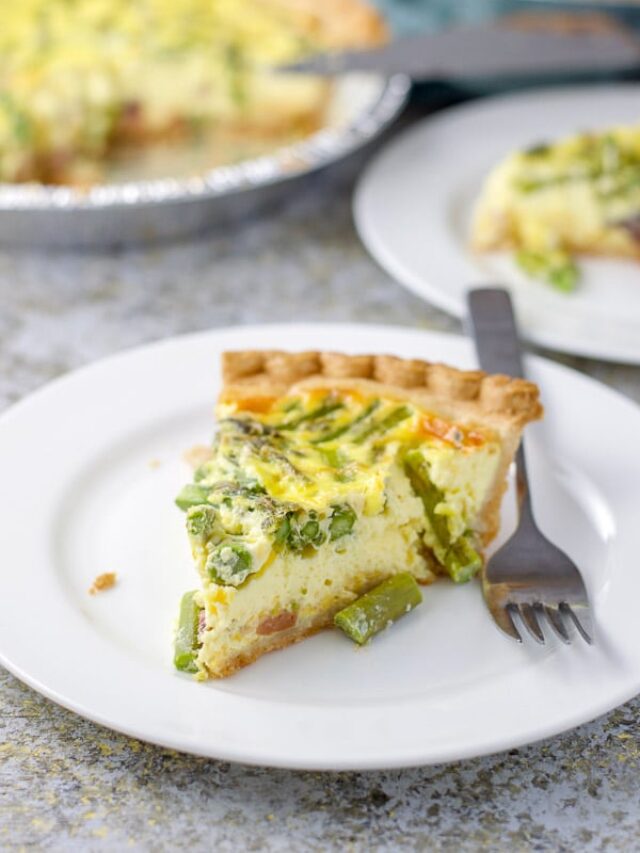 Homemade Ham & Asparagus Quiche Dishes Delish