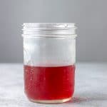 Cherry infused vodka done and ready to be used for a cocktail