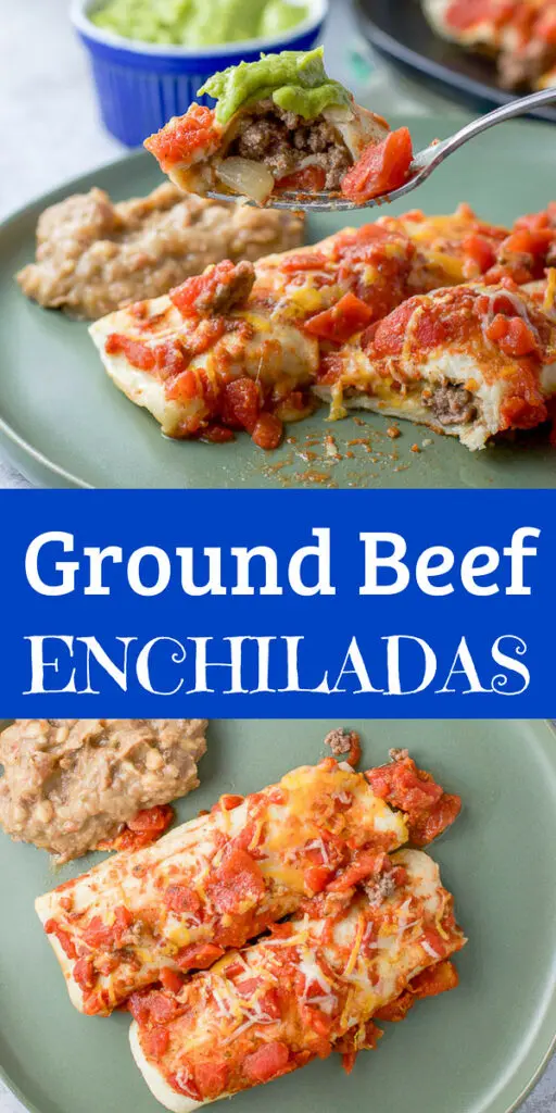 Ground Beef Enchiladas for Pinterest
