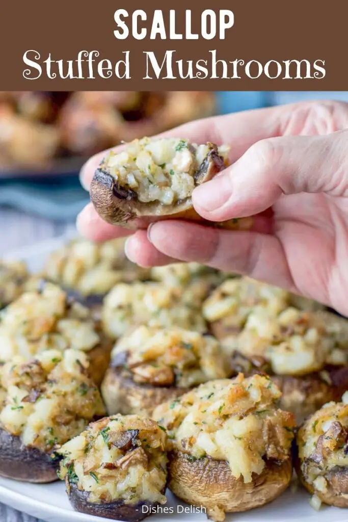 Scallop stuffed mushrooms for Pinterest 3