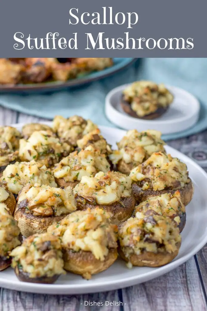 Scallop stuffed mushrooms for Pinterest 4
