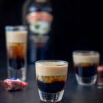 Baileys layered in the snickers shot