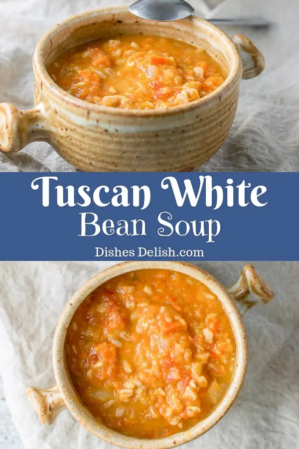 Tuscan White Bean Soup for Pinterest