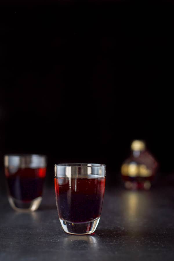 Chocolate Raspberry Kiss Shot | 12 shots of Christmas | Dishes Delish