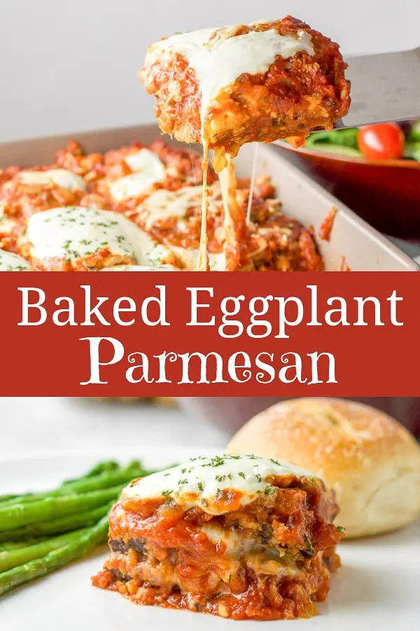 Baked Eggplant Parmesan for Pinterest