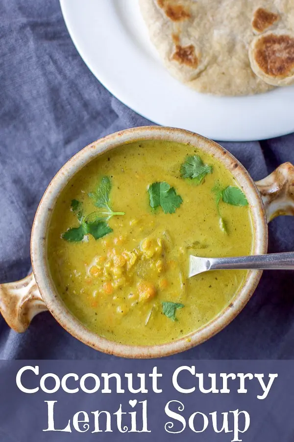 Coconut Curry Lentil Soup for Pinterest