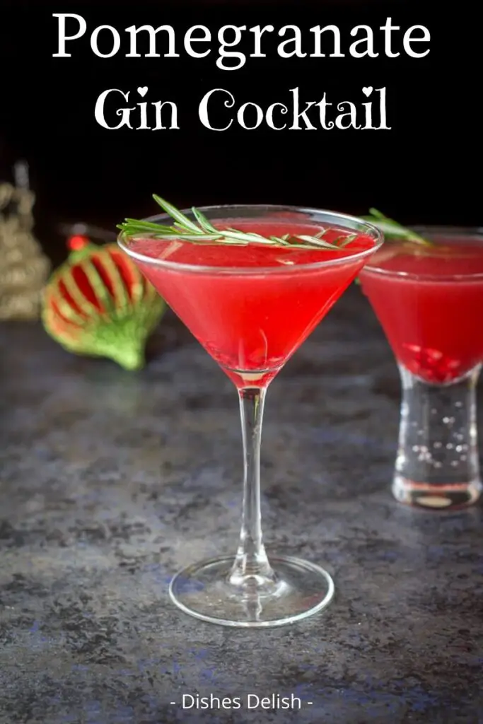 Pomegranate Gin Cocktail for Pinterest 2