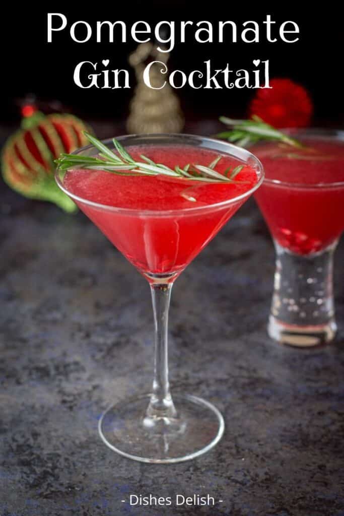 Pomegranate Gin Cocktail for Pinterest 4