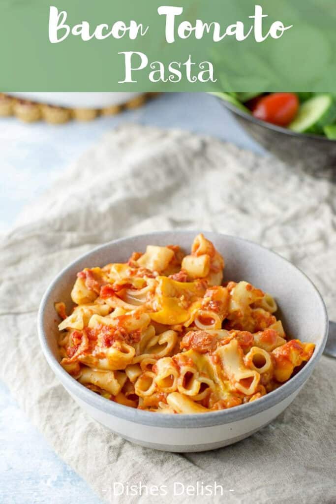 Bacon Tomato Pasta for Pinterest 3