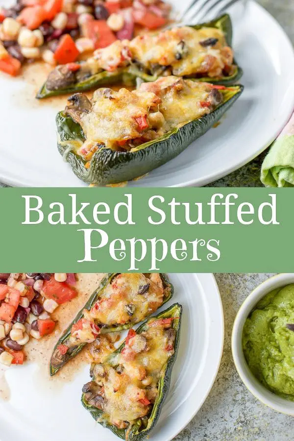 Baked Stuffed Peppers for Pinterest