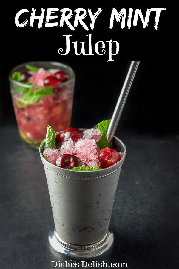 Cherry Mint Julep for Pinterest
