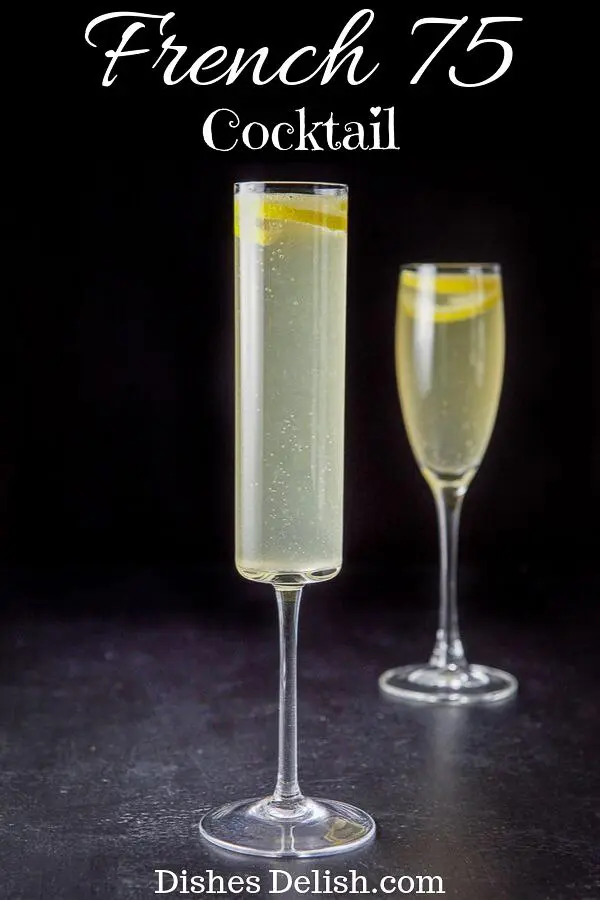 French 75 Cocktail for Pinterest