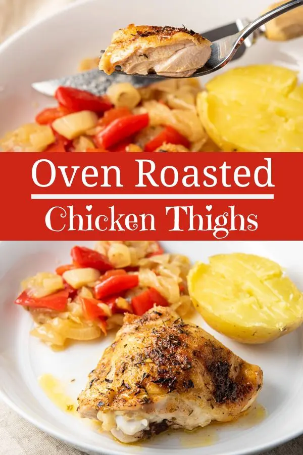 Oven Roasted Chicken Thighs for Pinterest