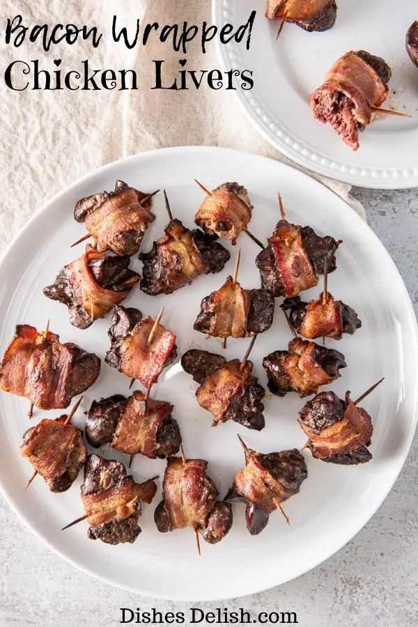 Bacon Wrapped Chicken Livers for Pinterest