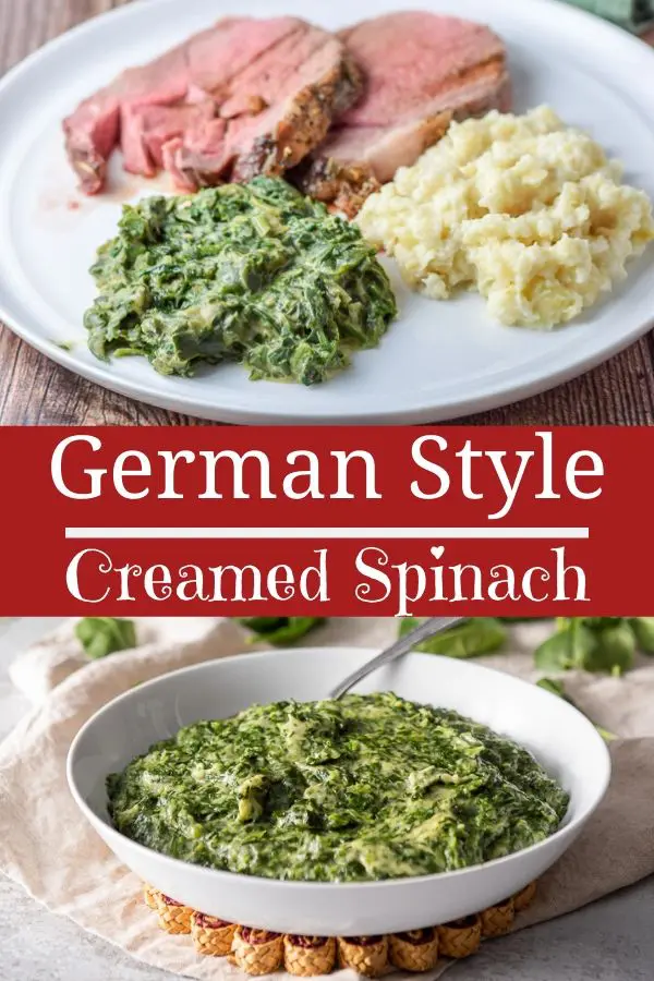 German Style Creamed Spinach for Pinterest