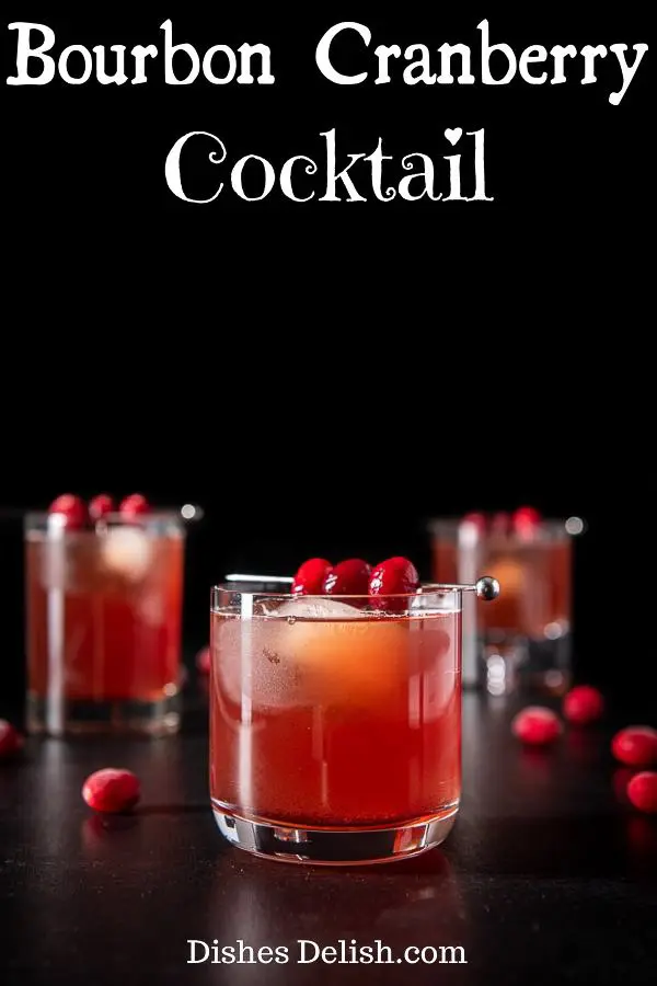 Bourbon Cranberry Cocktail for Pinterest
