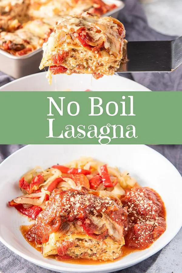 No Boil Lasagna for Pinterest
