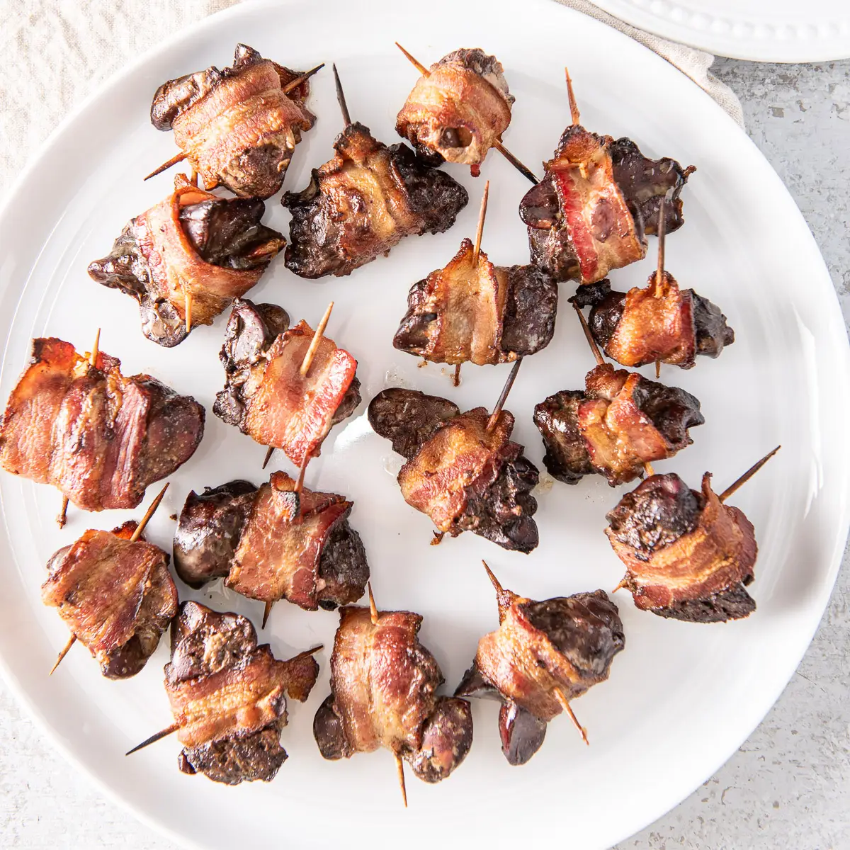 Broiled Bacon Wrapped Chicken Livers