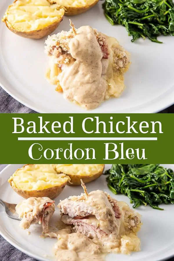 Baked Chicken Cordon Bleu for Pinterest
