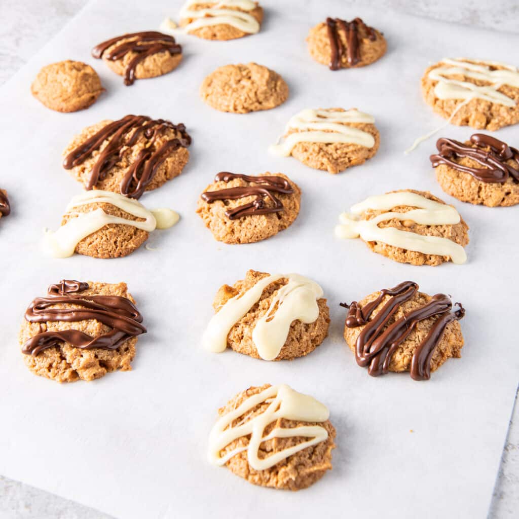 Butterscotch cookies on some parchment paper