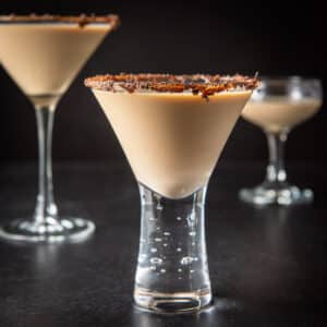 Vertical view of the Godiva chocolate martini square